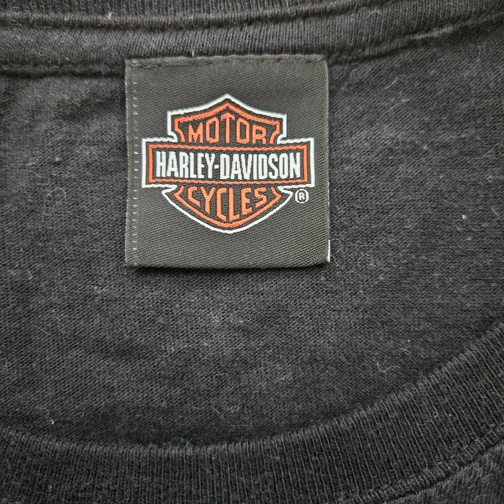 Harley Davidson Roatan Honduras Macau T Shirt Mens Medium Black 100% Cotton - Picture 8 of 10
